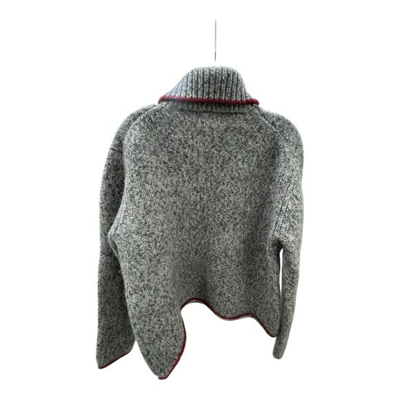 Banana Republic Women's Gray Merino Wool Cable Knit Chunky Turtleneck Sweater X - Picture 3 of 3